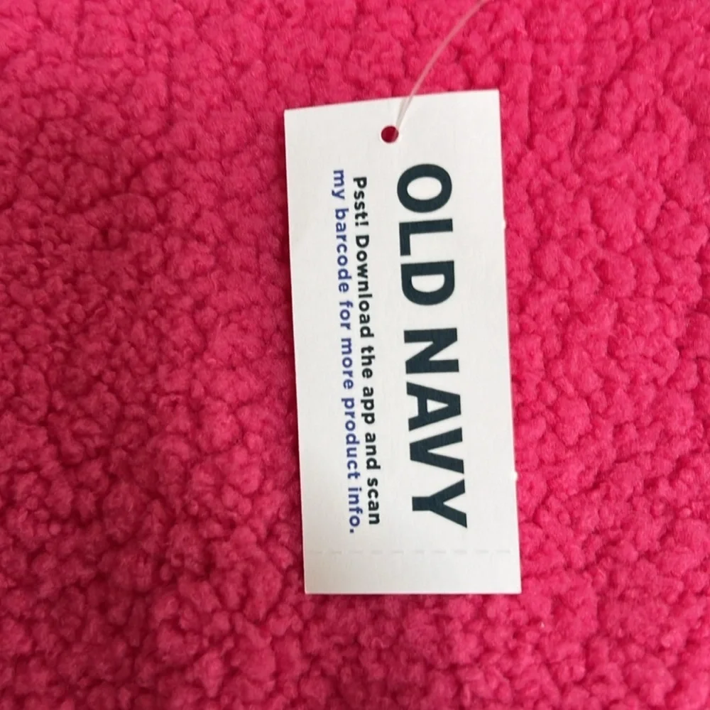 NWT! Old Navy kids girls Size 8 pink fleece zippered jacket